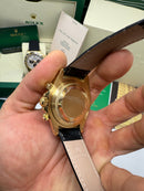 Rolex Daytona 40mm Dourado Mostrador Dourado Luneta Preta