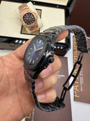 Patek Philippe Nautilus 39mm Aço/OxBlack, Mostrador Azul