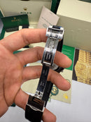 Rolex Daytona 40mm Aço Mostrador Branco Luneta Preta, Pulseira OysterFlex