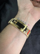Rolex GMT Master ll Bruce Wayne Dourado Pulseira Jubilee 40mm