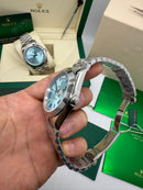 Rolex Day-Date Presidente 40mm Aço Mostrador Azul