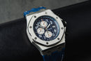 Audemars Piguet Royal Oak Offshore 42mm Mostrador Azul Bezel Aço