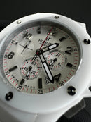 Hublot Big Bang 44mm Aço Alpine Ceramic Pulseira Borracha
