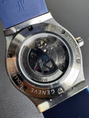 Hublot Classic Fusion 45mm Aço Mostrador Azul Bisel Aço, Puls. Borracha