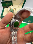 Rolex Datejust 31mm/36mm Aço, Mostrador Rosa Madre Perola, Luneta Canelada