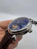 Vacheron Constantin Fases da Lua Turbilhão Aço 42mm, Mostrador Azul