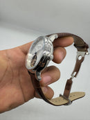 Patek Philippe Classic Turbilhão 44mm Aço, Pulseira Couro