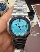 Patek Philippe Nautilus 39mm, Mostrador Tiffany, Pulseira Aço