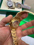 Rolex Daytona 40mm Aço Dourado, Mostrador Dourado