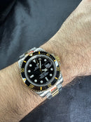 Rolex Submariner Date 41mm Aço/Dourado Mostrador Preto Luneta Preta