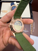 Patek Philippe Aquanaut 41mm Aço/Rose Mostrador Verde