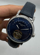 Patek Philippe Classic Turbilhão 44mm Aço, Pulseira Couro