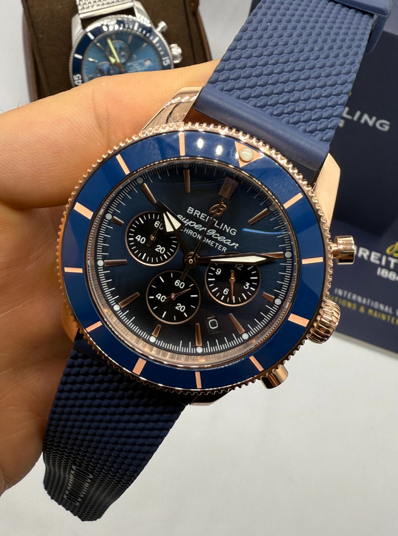 Breitling Superocean Crono Aço 44mm Pulseira Borracha