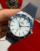 Omega Constellation 41mm Aço Puls. Couro