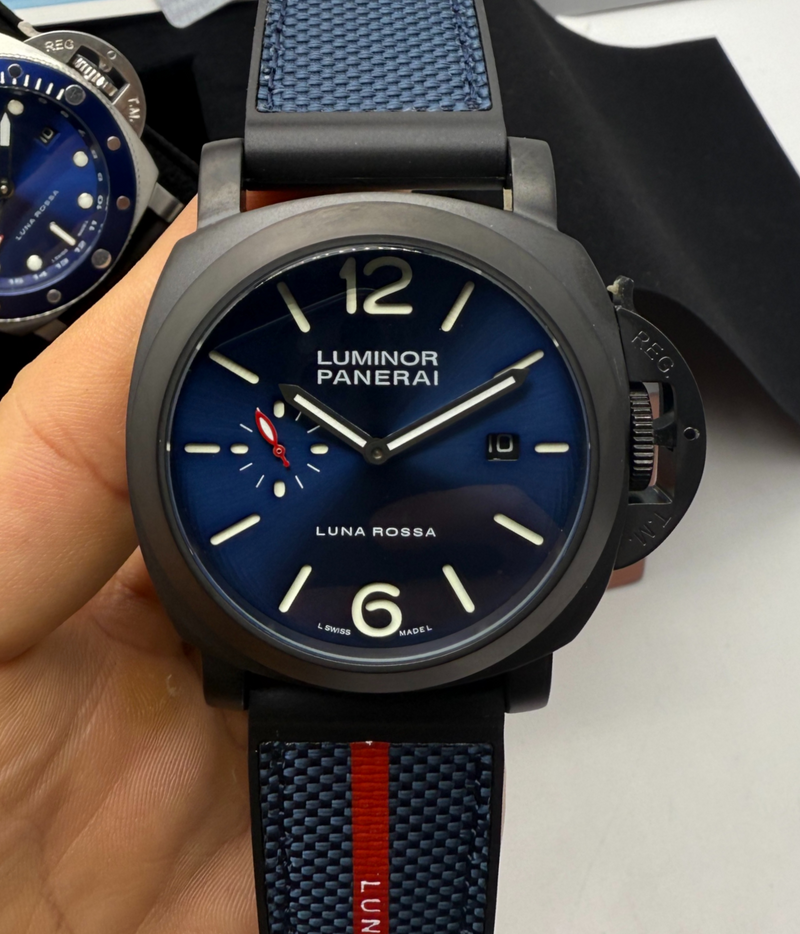 Panerai Luminor Submersible 44mm Aço LUNA ROSSA, Puls. Nylon