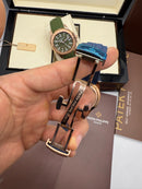 Patek Philippe Aquanaut 41mm Aço/Rose Mostrador Verde