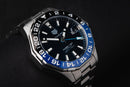 Tag Heuer Aquarecer Cal. 7 GMT 43mm Aço Mostrador Azul Luneta Preto/Azul