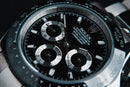 Rolex Daytona 40mm Aço Mostrador Preto Luneta Preta