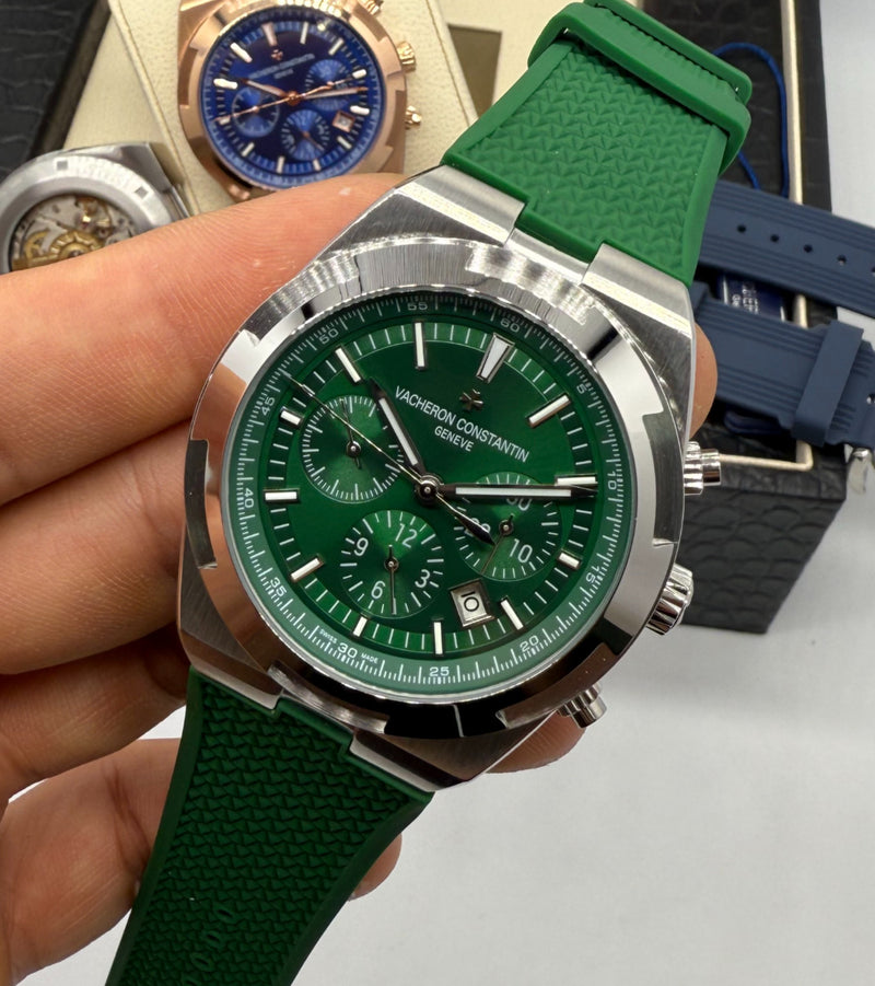 Vacheron Constantin Overseas Crono Aço 41mm, Mostrador Verde
