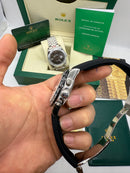 Rolex Daytona 40mm Aço Mostrador Prata Luneta Preta, Pulseira OysterFlex