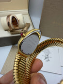 Bvlgari Serpenti Tubogas 01 Volta 35mm Aço/Dourado Mostrador Prata - Cravejado