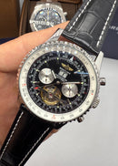 Breitling Navitimer 42mm Aço Pulseira Couro