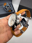 TAG Heuer Carrera Aço Calibre S, Chronograph Eletrônico, 44 mm, Puls. Couro