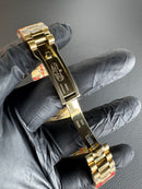 Rolex Day-Date Presidente 40mm Dourado Mostrador Cinza Luneta Canelada