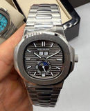 Patek Philippe Nautilus 39mm, Mostrador Chumbo, Pulseira Aço