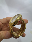 Bvlgari Serpenti Tubogas 01 Volta 35mm Aço Dourado Mostrador Branco