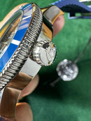Breitling Superocean Aço 44mm Mostrador Azul Bisel Azul Pulseira Borracha Azul
