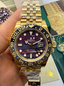 Rolex GMT-Master ll AllGold* 40mm - Mostrador Olho de Ferro - CLONE