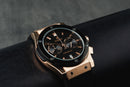 Hublot Classic Chrono 45mm Rosé Mostrador Preto Bisel Preto