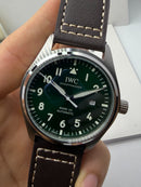 IWC Pilot 40mm Mark XX - Pilot 40mm - Aço/Couro - Verde e Marrom