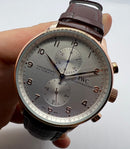 IWC PORTUGIESER CRONÓGRAFO - Aço Rose 41mm - Mostrador Cinza