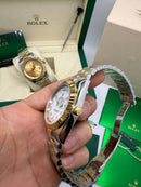 Rolex Day-Date Presidente 40mm Aço/Dourado Mostrador Branco
