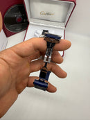 Cartier Santos 40mm - Aço Mostrador Branco - Pulseira Borracha