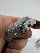 Tag Heuer Carrera GMT Aço 43mm, Mostrador Azul, Puls. Borracha
