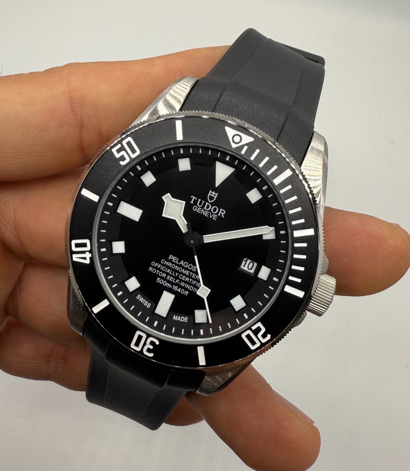 Tudor Pelagos Aço 41mm, Mostrador Preto - Borracha
