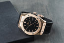 Hublot Classic Fusion 45mm Rosé Mostrador Preto Bisel Rosé