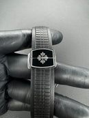 Patek Philippe Aquanaut 42mm Aço Mostrador Preto Pulseira Borracha