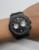 Hublot Classic Chrono OxiBlack 45mm Mostrador Preto Bisel Aço