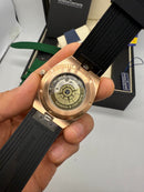 Vacheron Constantin Overseas Aço/Rose 40mm, Mostrador Preto