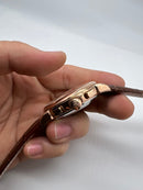 Patek Phillippe Fases da Lua 42mm Aço Pulseira Couro