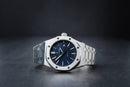 Audemars Piguet Royal Oak 41mm Aço Mostrador Preto Bezel Aço Pulseira Aço