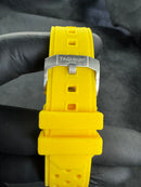 Tag Heuer F1 Cronometro 42mm Aço Mostrador Amarelo, Pulseira Borracha