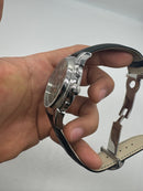 Patek Phillippe Fases da Lua 42mm Aço, Pulseira Couro