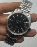 Omega Aquaterra 41,5mm Aço Mostrador Preto Luneta Lisa
