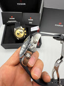 Tudor Black Bay Chrono Aço 41mm, Mostrador Preto - Borracha