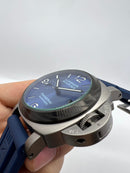 Panerai Luminor Marina 44mm Aço Mostrador Azul Pulseira Borracha
